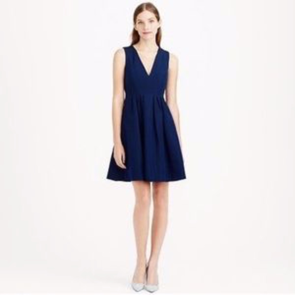 J.Crew Classic Faille Kami Dress in Cobalt